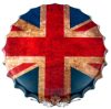 ENGLAND - Bottle Cap Tin Sign Cafe Bar Pub Metal Art Poster Wall Plaque. 40.cm.  kerek fém tábla kép 