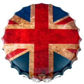   ENGLAND - Bottle Cap Tin Sign Cafe Bar Pub Metal Art Poster Wall Plaque. 40.cm.  kerek fém tábla kép 
