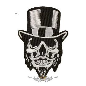 Koponya - Skull 4.  hímzett felvarró