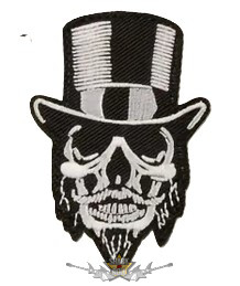 Koponya - Skull 4.  hímzett felvarró