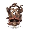 Vino Vessel 21cm Tentacled Steampunk Skull Bottle Holder. D5417t1. borosüveg tartó, koponya figura