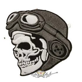 Koponya - Skull 1.  hímzett felvarró