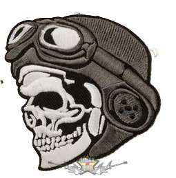 Koponya - Skull 1.  hímzett felvarró