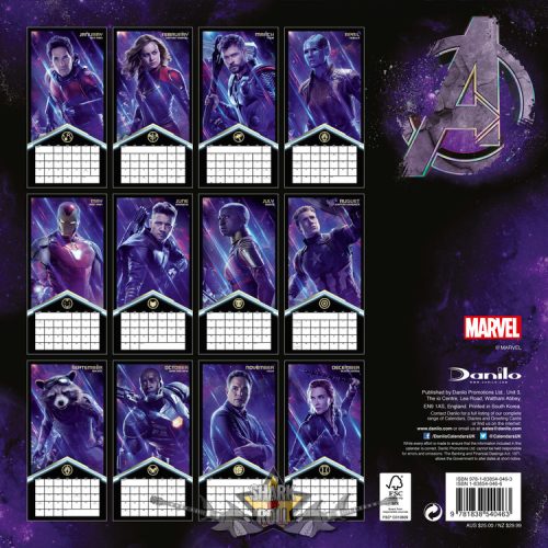 Avengers -Endgame – Official naptár 2020.  fali naptár, calendar