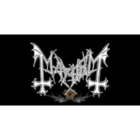 Mayhem  -  Logo.  10 x 5.  felvarró