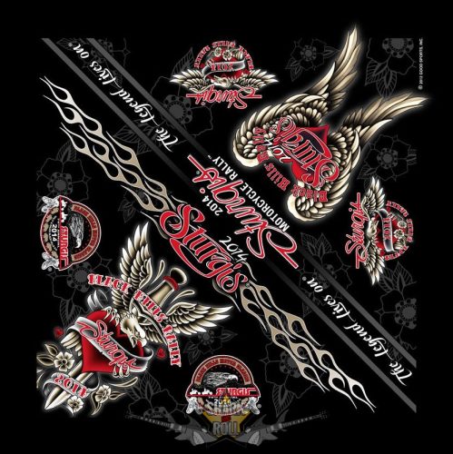 Dagger Heart Bandana - Official 76th Sturgis Motorcycle Rally. .USA.  vászon kendő