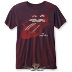   The Rolling Stones - Unisex T-Shirt.  Vintage Tongue (Burnout)  férfi zenekaros  póló. 