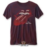   The Rolling Stones - Unisex T-Shirt.  Vintage Tongue (Burnout)  férfi zenekaros  póló. 