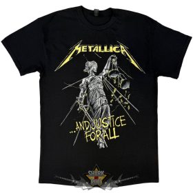   Metallica - Unisex T-Shirt.  And Justice For All Tracks (Black) (Back Print).  férfi zenekaros póló