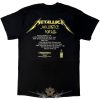Metallica - Unisex T-Shirt.  And Justice For All Tracks (Black) (Back Print).  férfi zenekaros póló