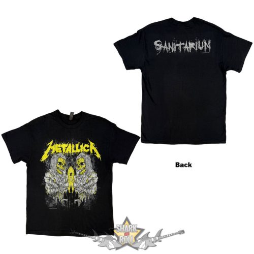 Metallica - Unisex T-Shirt.  Sanitarium (Black) (Back Print)  férfi zenekaros póló