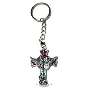  Gothic -  Gothic Cross.   fém kulcstartó, táska dísz, Medálnak is használható.