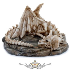   Mécsestartó - Alvó Sárkány Csontváz - A Sötétség Árnyai.  DRG534.   mécsestartó