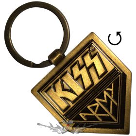   KISS - Keychain.  Gold Army Pennant (Double Sided) (3D)  import fém kulcstartó