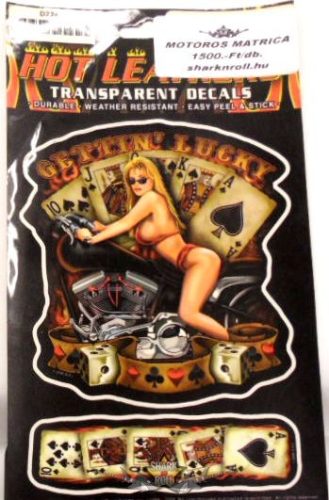 Hot Leathers - Gettin Lucky Lady - Sticker. Vinyl stickers. matrica szett