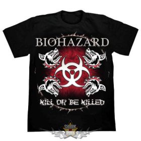 BIOHAZARD - KILL OR BE KILLED   SD.  férfi zenekaros  póló.    BIOHAZARD - KILL OR BE KILLED   SD.  férfi zenekaros  póló.