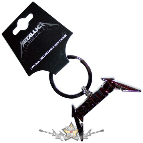 Metallica - Keychain.  Bright Red Logo.   import fém kulcstartó
