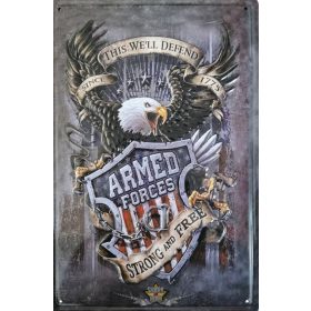   ARMY - ARMED FORCES -  Metal Sign.  20X30.cm. fém tábla kép