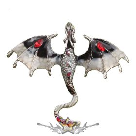 Sárkány - Vintage sárkány bros, különleges stílusú nagy méretű kitűző,  bross.  goth ékszer   Sárkány - Vintage sárkány bros, különleges stílusú nagy méretű kitűző,  bross.  goth ékszer