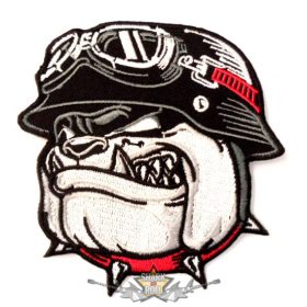 Biker bulldog.  F.IT. 1570..  felvarró 