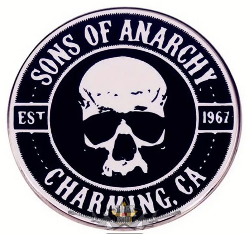 SONS OF ANARCHY - Charming. Ca.. USA import motoros fém  jelvény