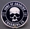 SONS OF ANARCHY - Charming. Ca.. USA import motoros fém  jelvény