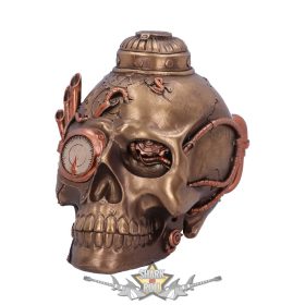   Steampunk Pipe Up Modified Skull Ornament. 18.cm.  D5065. STEAMPUNK  koponya figura