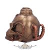 Steampunk Pipe Up Modified Skull Ornament. 18.cm.  D5065. STEAMPUNK  koponya figura