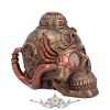 Steampunk Pipe Up Modified Skull Ornament. 18.cm.  D5065. STEAMPUNK  koponya figura