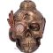 Steampunk Pipe Up Modified Skull Ornament. 18.cm.  D5065. STEAMPUNK  koponya figura