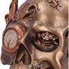 Steampunk Pipe Up Modified Skull Ornament. 18.cm.  D5065. STEAMPUNK  koponya figura