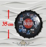   The Beatles Rustic Vintage Tin Bottle Cap. Metal Wall Sign - Face. 35.cm.   fém tábla kép 