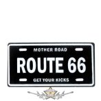   Route 66 - Mother Road. 12 x 6 cm. Fekete.  fém matrica, mágnes