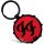 Foo Fighters - Keychain.  Ff Logo Drum Double-Sided. FOOKEY04.  import fém kulcstartó