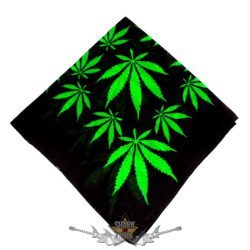 Cannabis - Black - kendő, bandana.  vékony nyári vászon kendő