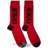 Metallica - Unisex Ankle Socks.  Stressed Logo (Red) (UK Size 6 - 11)    boka  zokni