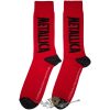 Metallica - Unisex Ankle Socks.  Stressed Logo (Red) (UK Size 6 - 11)    boka  zokni