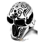Koponya tribal - skull ring. 2 Steinless Steel. gyűrű
