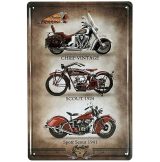   BIKER - Indian Motorcycle Metal Wall Sign.  20X30.cm. fém tábla kép