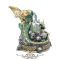 Kristály kripta. Crystal Crypt Green Dragon Figurine 11.5cm. világit  U2411.G6. fantasy dísz