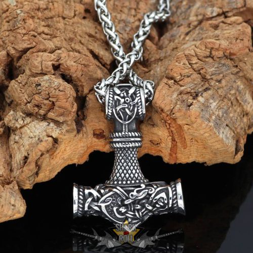 THOR HAMMER - Viking Dragon Hammer medál férfi nyaklánc,  nyaklánc, medál