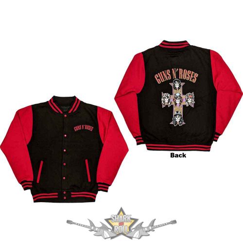 Guns N Roses - unisex egyetemi dzseki.  Appetite For Destruction (fekete és piros)  . College Jacket