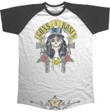   Guns N Roses - Unisex Raglan T-Shirt. Slash 1985 .     férfi zenekaros  póló. 