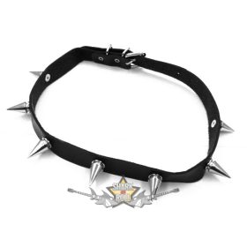   1. soros. Nagy Tüske -Talpas Szegecses nyakpánt, 20.mm.  JVP.     nyakpánt, nyakörv, nyakék