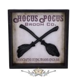   Hocus Pocus Broom Co Witches Képkeret Falra szerelhető kép. D5463T1 .fali kép, asztal dísz