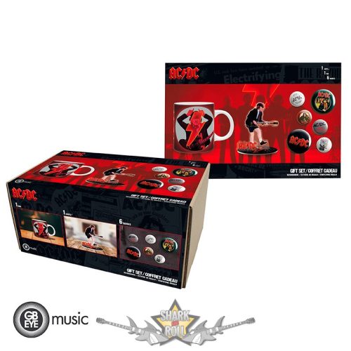 AC/DC - Pck Mug320ml + Acryl® + Badge Pack "Mix"   ajándék doboz, ajándékszett