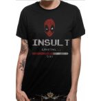   DEADPOOL -  INSULT.  T-Shirt BLACK.   Marvel Comics.   filmes, movie  póló