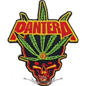   Pantera - Standard Patch.   Leaf Skull.    * EXTRA PRÉMIUM *.  hímzett felvarró