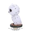 Bobble Feather White Horned Owl Bobble Head Figurine.. bólogatós  állat figura