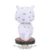 Bobble Feather White Horned Owl Bobble Head Figurine.. bólogatós  állat figura